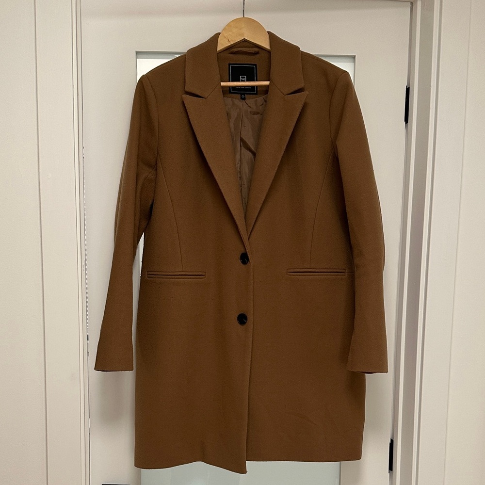 Tag Women's Caramel Long Blazer Coat Size L